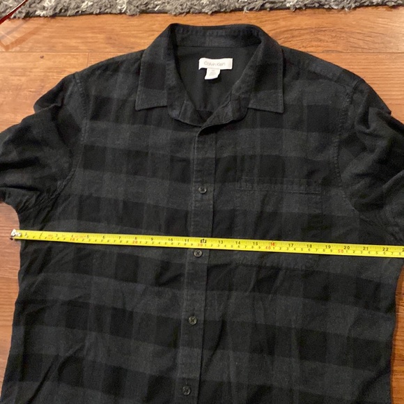 Charcoal & Black Plaid Shirt Mens Large - Picture 3 of 6